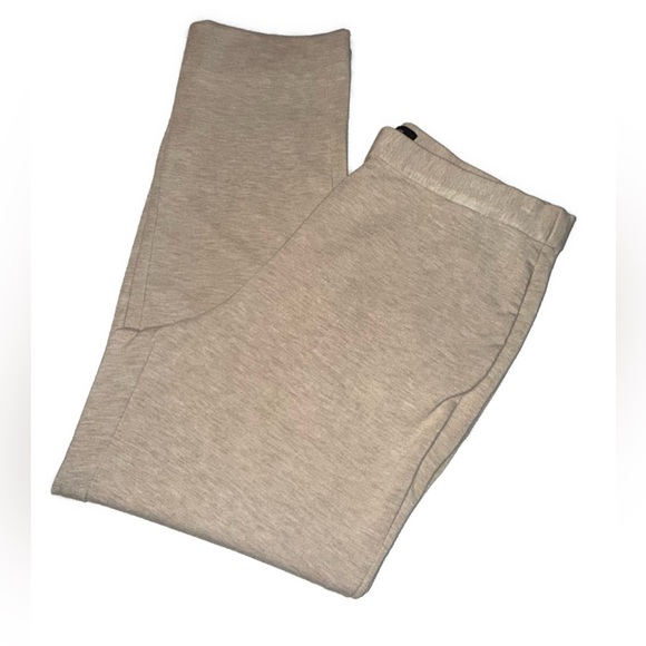 Theory Heathered Khaki Pull-On Pants Size L Elastic Waist Pockets 27.5 - Picture 6 of 12